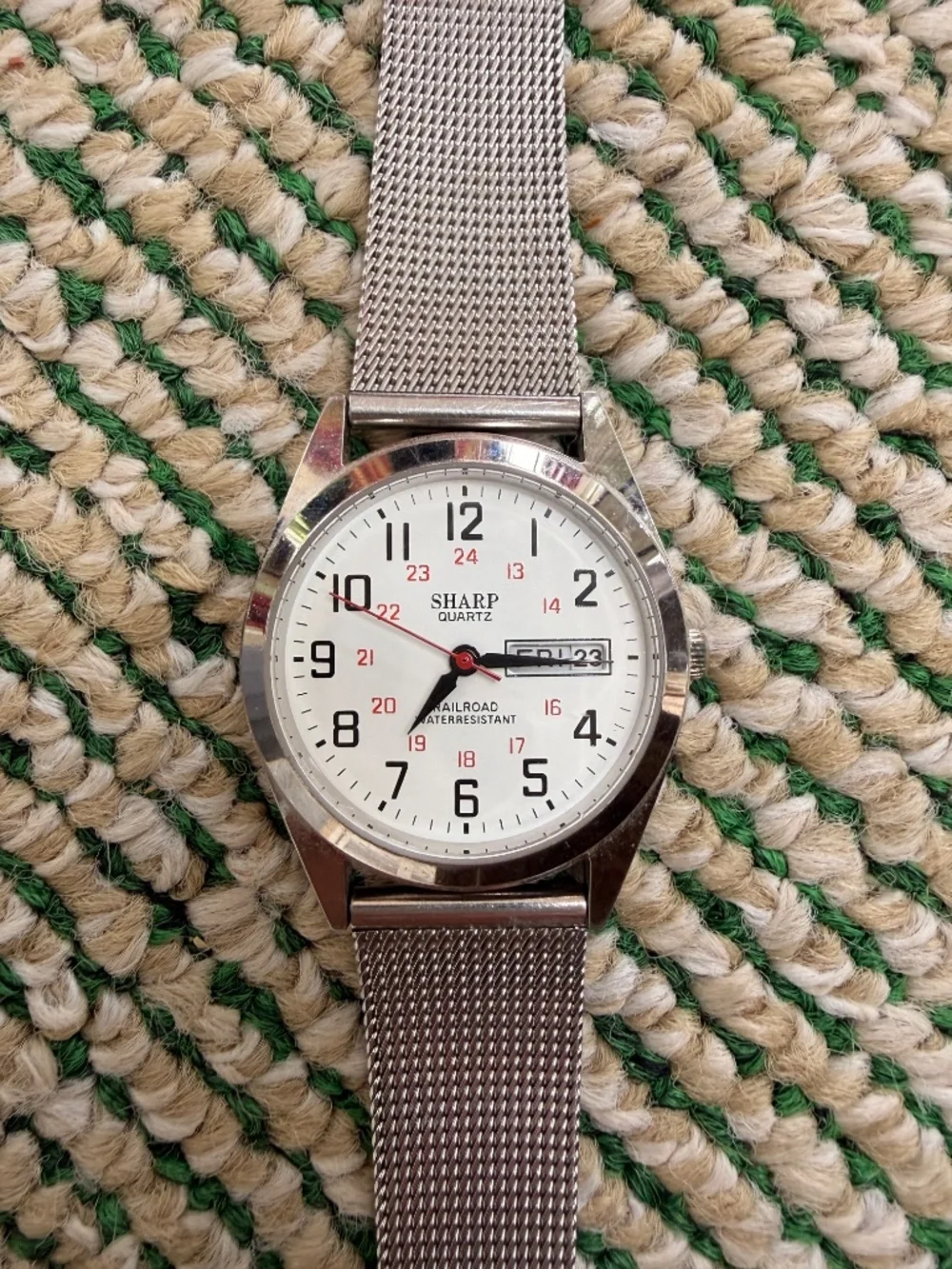 Sharp Quartz Railroad Watch